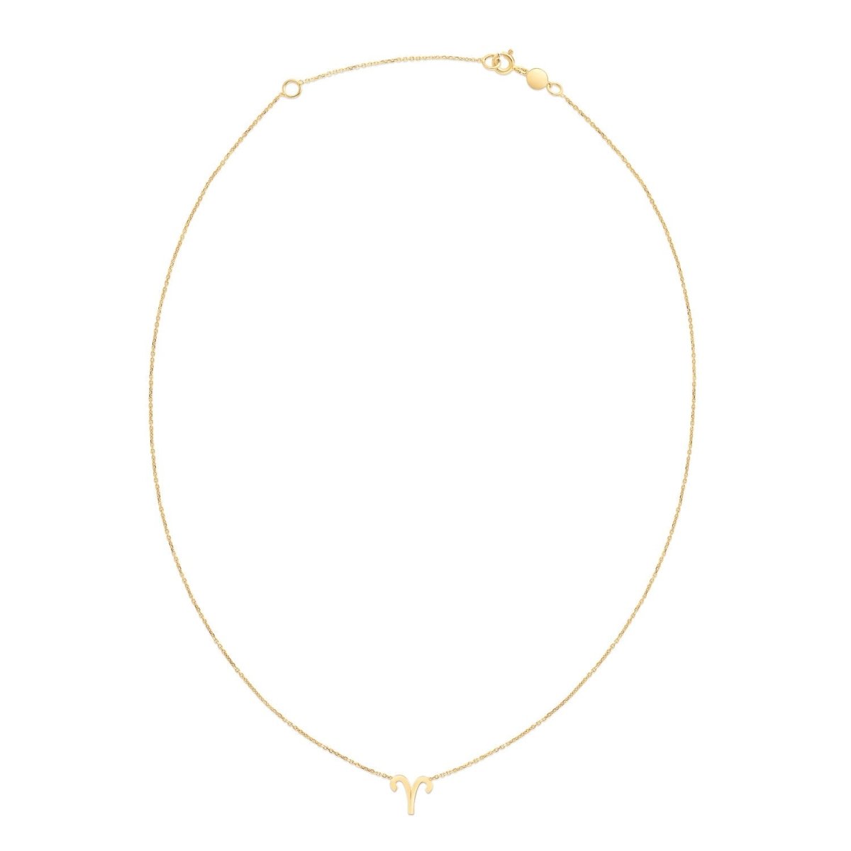 14K Yellow Gold Aries Necklace - Astrology House