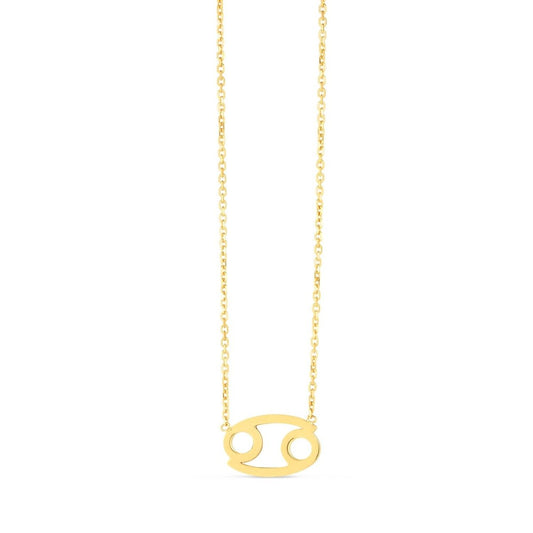 14K Yellow Gold Cancer Necklace - Astrology House