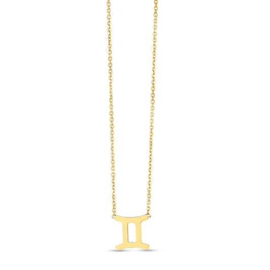 14K Yellow Gold Gemini Necklace - Astrology House
