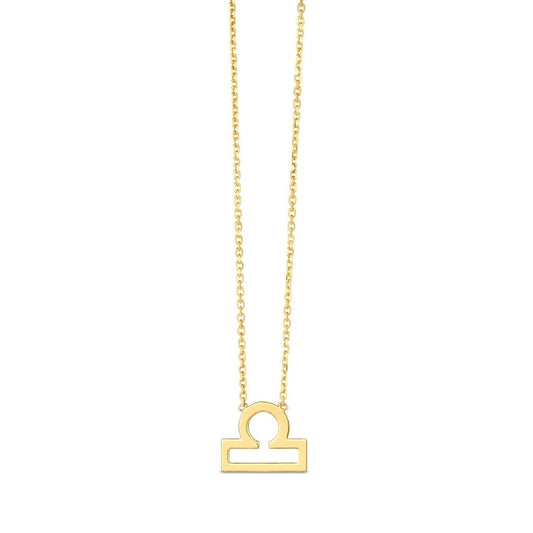 14K Yellow Gold Libra Necklace - Astrology House
