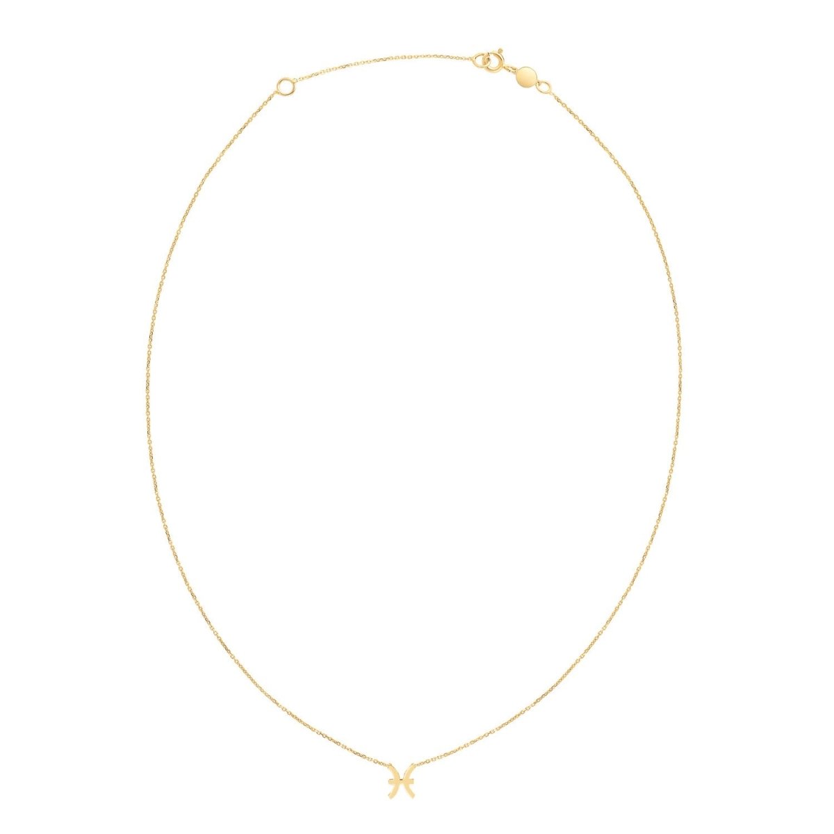 14K Yellow Gold Pisces Necklace - Astrology House