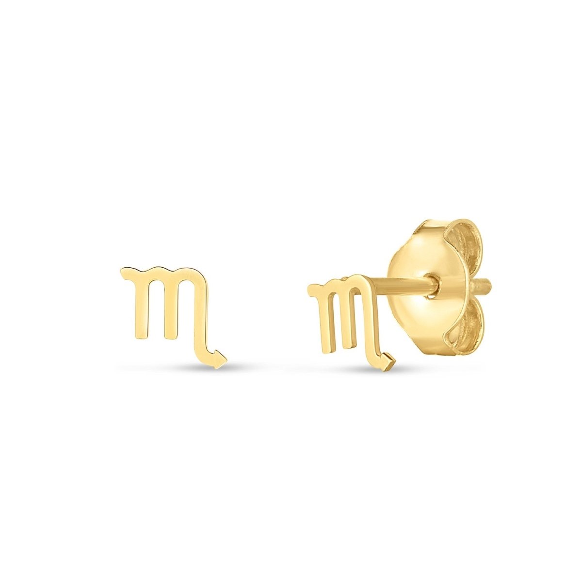 14k Yellow Gold Scorpio Stud Earrings - Astrology House