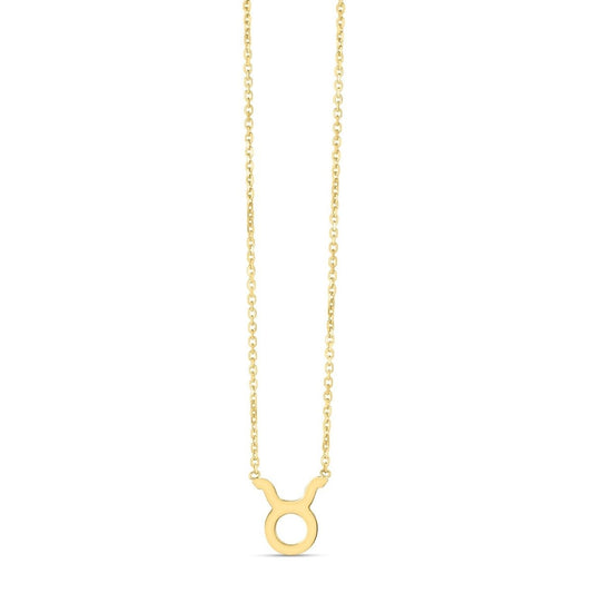 14K Yellow Gold Taurus Necklace - Astrology House