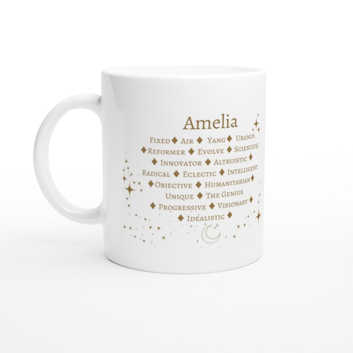 Aquarius Zodiac Personalized Mug - White 11oz Ceramic Mug - Astrology House