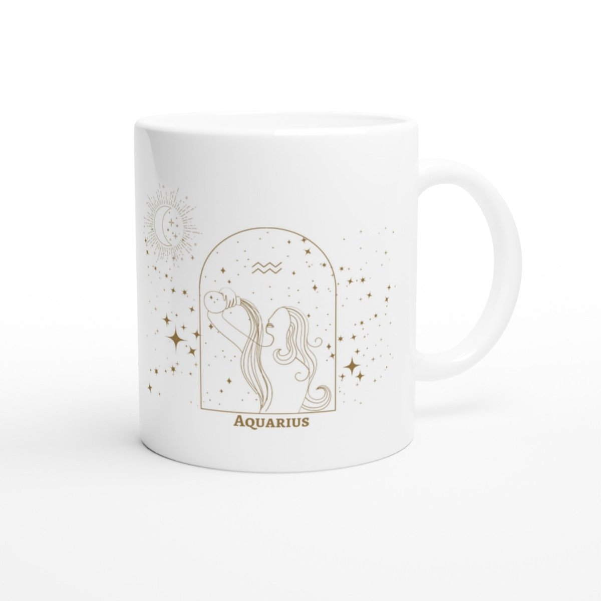 Aquarius Zodiac Personalized Mug - White 11oz Ceramic Mug - Astrology House