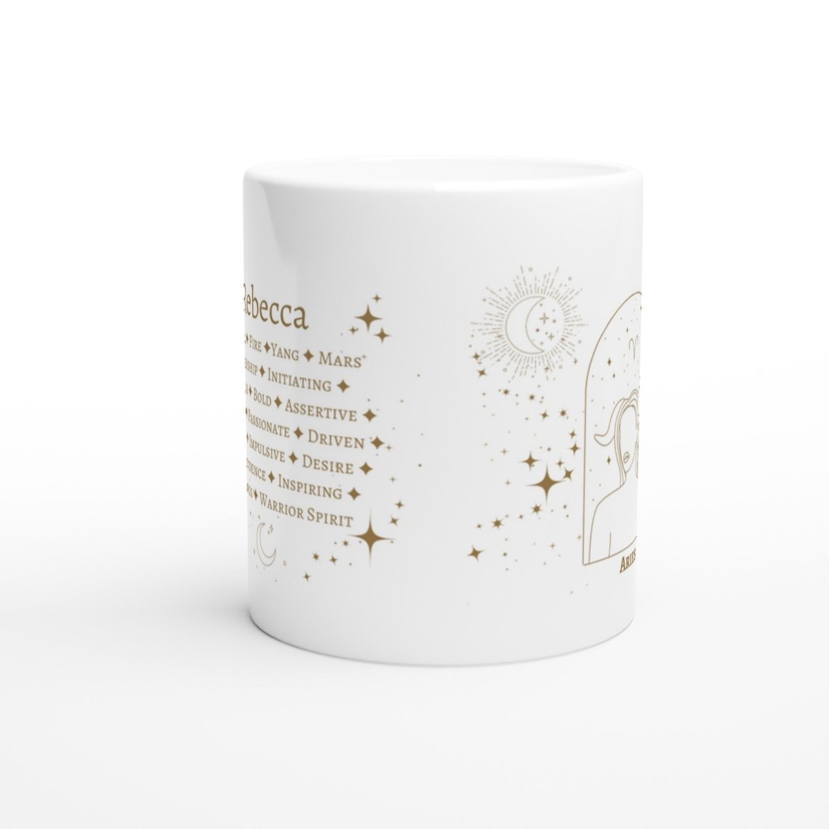 Aries Zodiac Personalized Mug - White 11oz Ceramic Mug - Astrology House