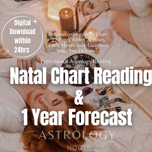 Birth Chart & 1 Year Astrology Forecast - Digital Download - Astrology House