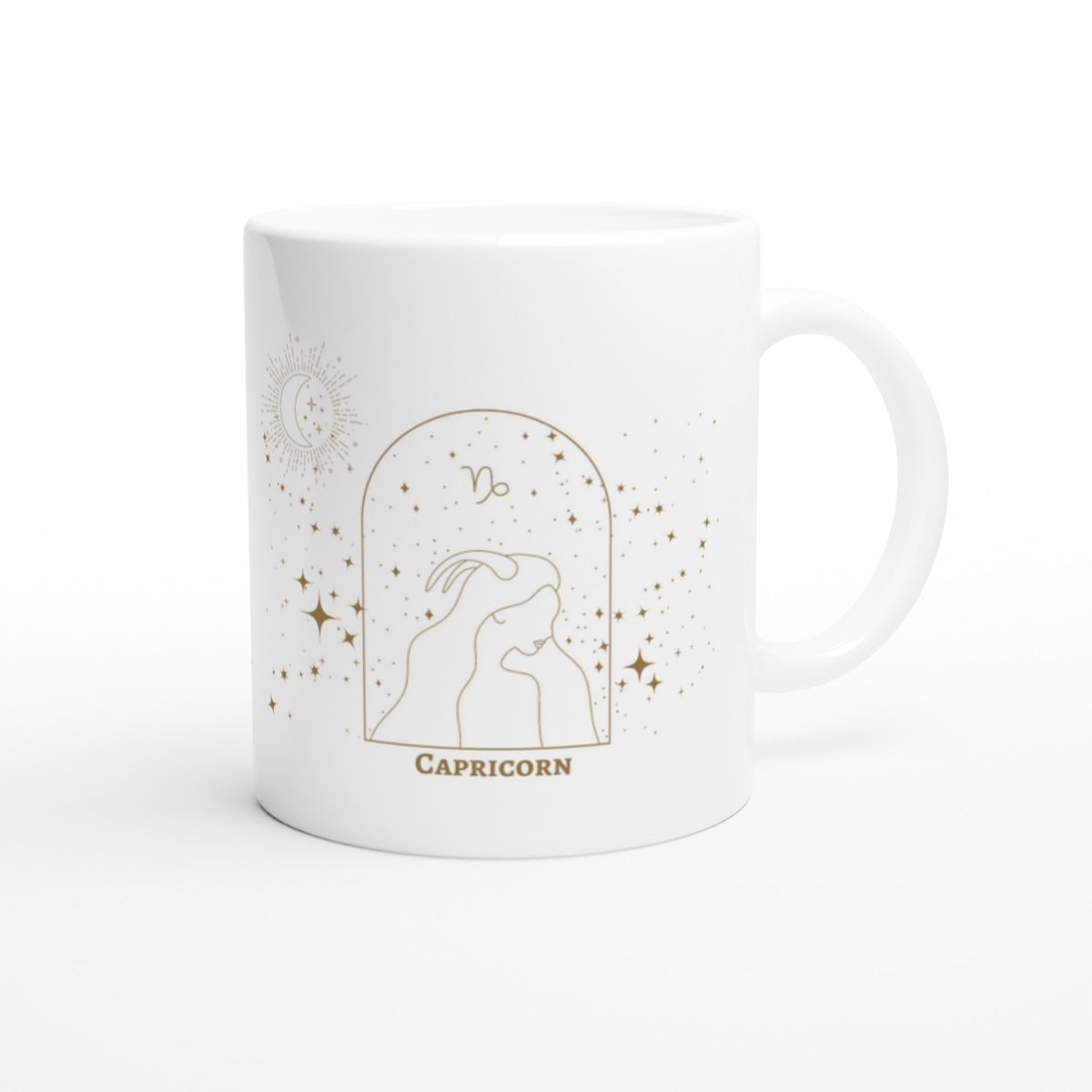 Capricorn Zodiac Personalized Mug - White 11oz Ceramic Mug - Astrology House