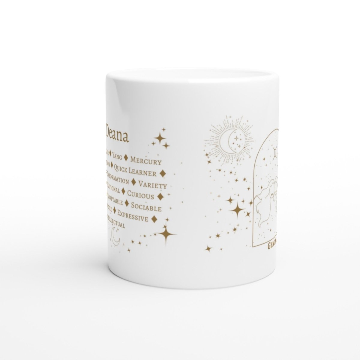 Gemini Zodiac Personalized Mug - White 11oz Ceramic Mug - Astrology House