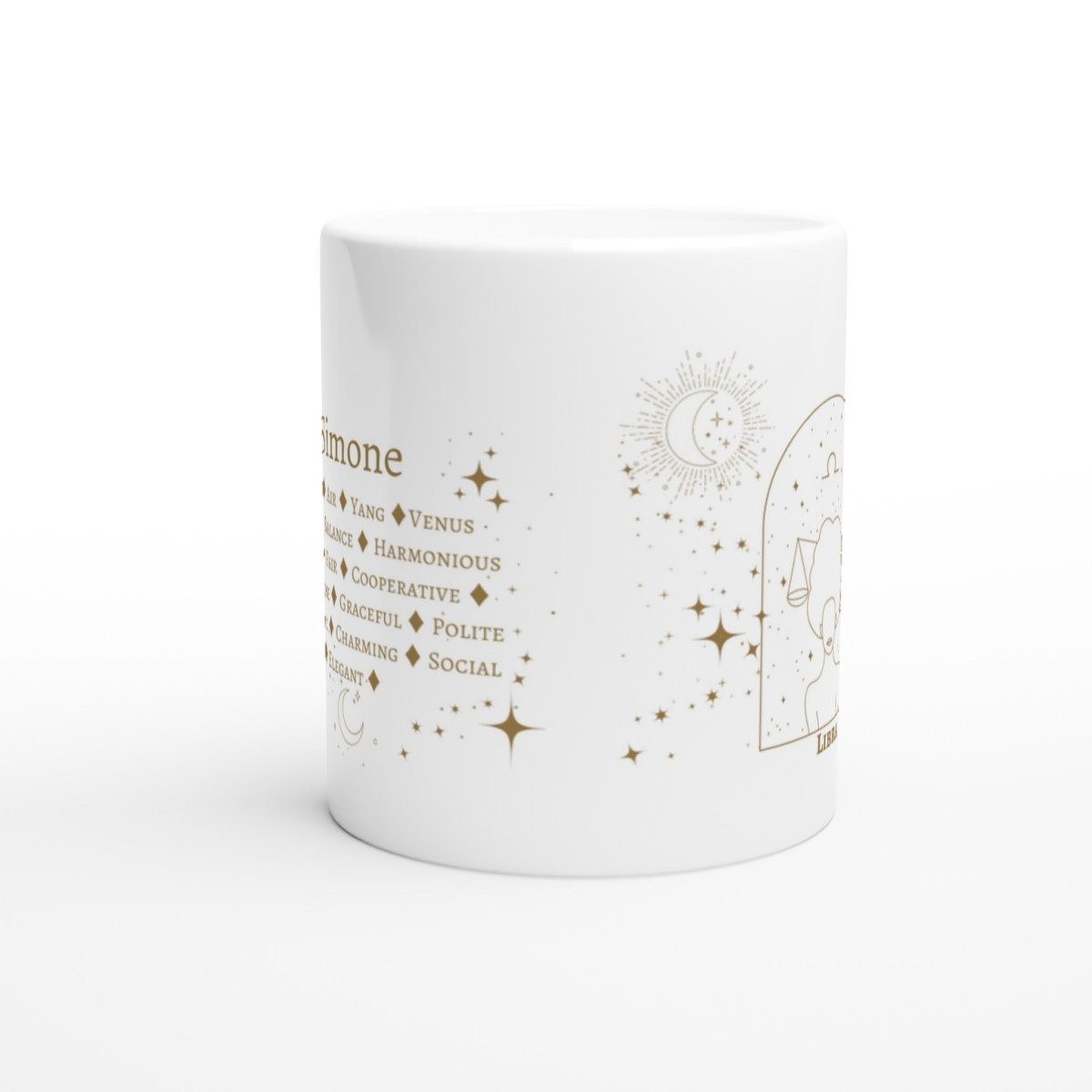 Libra Zodiac Personalized Mug - White 11oz Ceramic Mug - Astrology House