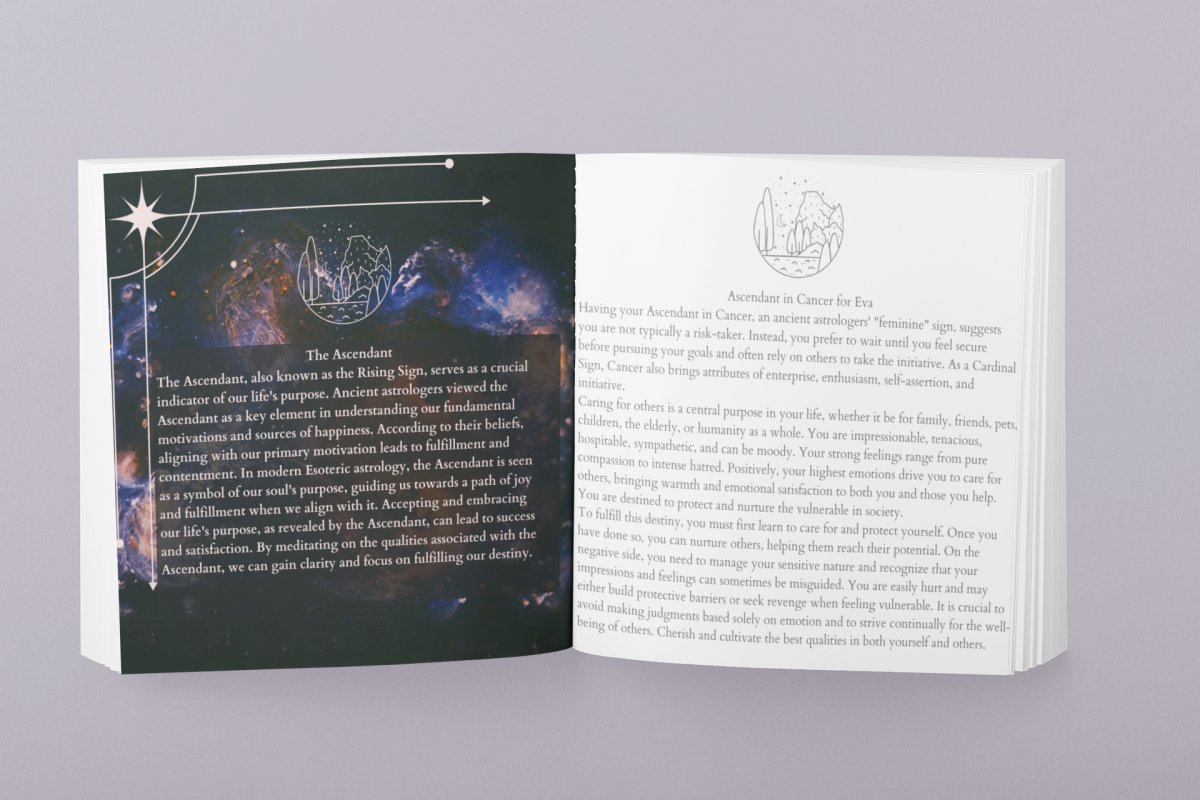 Personalised Astrology Birth Chart Book: Nebula Edition - Free Freight Worldwide - Astrology House