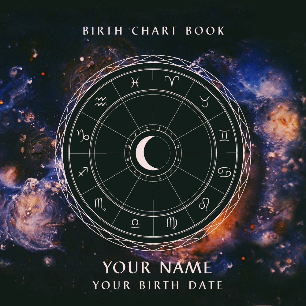 Personalised Astrology Birth Chart Book: Nebula Edition - Free Freight Worldwide - Astrology House