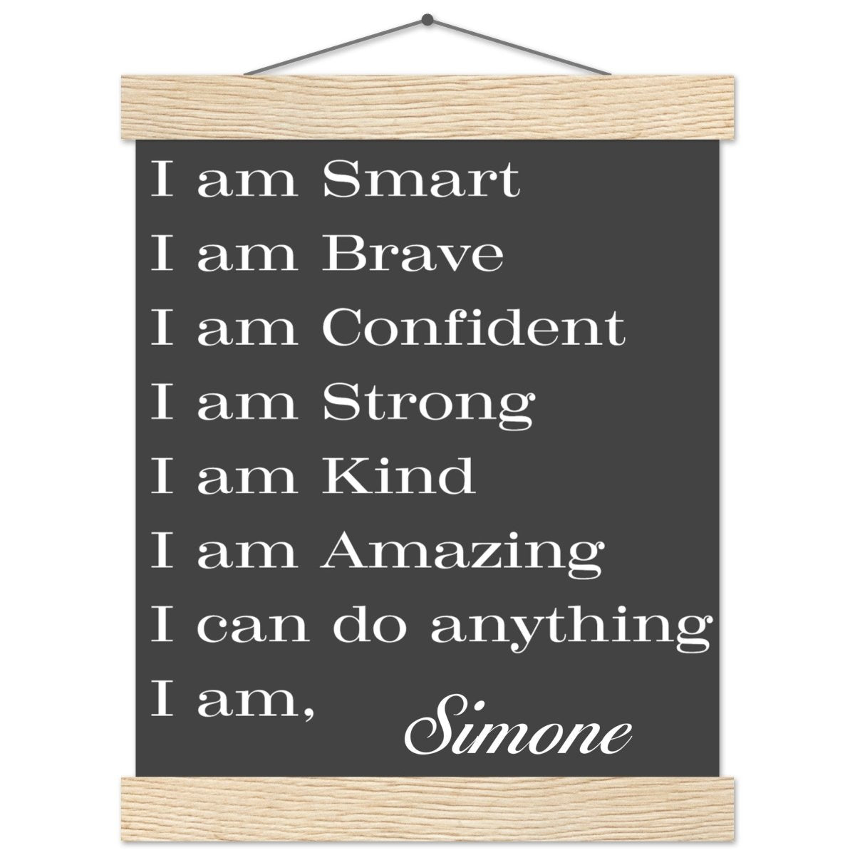 Personalized Affirmation Poster on Wooden Hanger - Astrology House