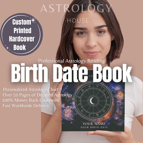 Personalized Printed Astrology Birth Chart Book Over 50 Pages Nebula Edition - Free Freight Worldwide - Astrology House