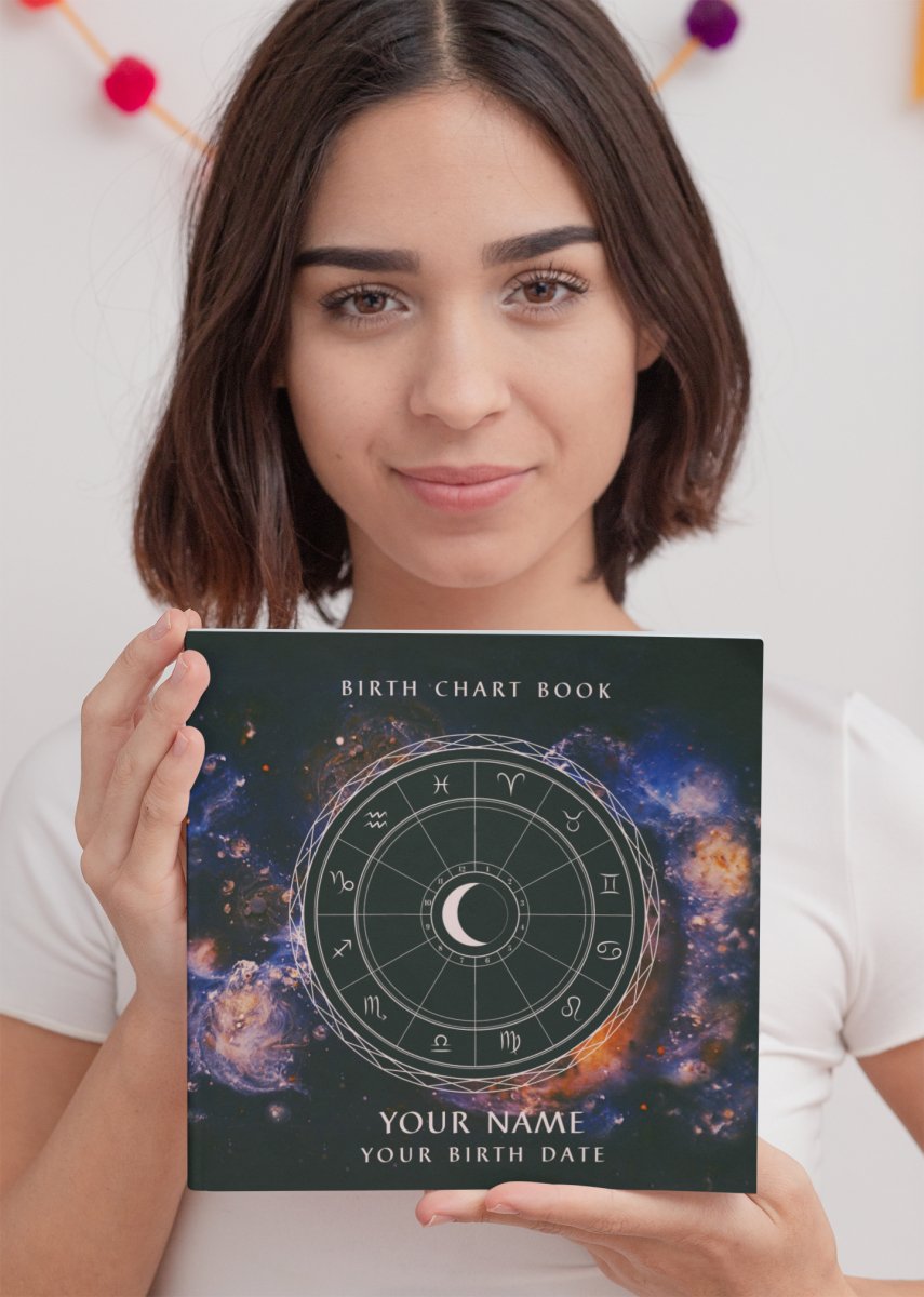 Personalized Printed Astrology Birth Chart Book Over 50 Pages Nebula Edition - Free Freight Worldwide - Astrology House