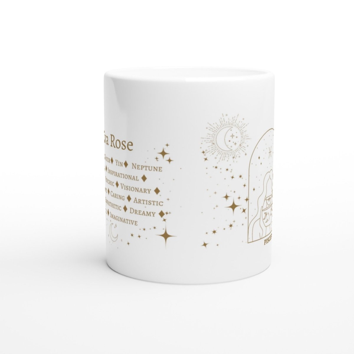 Pisces Zodiac Personalized Mug - White 11oz Ceramic Mug - Astrology House