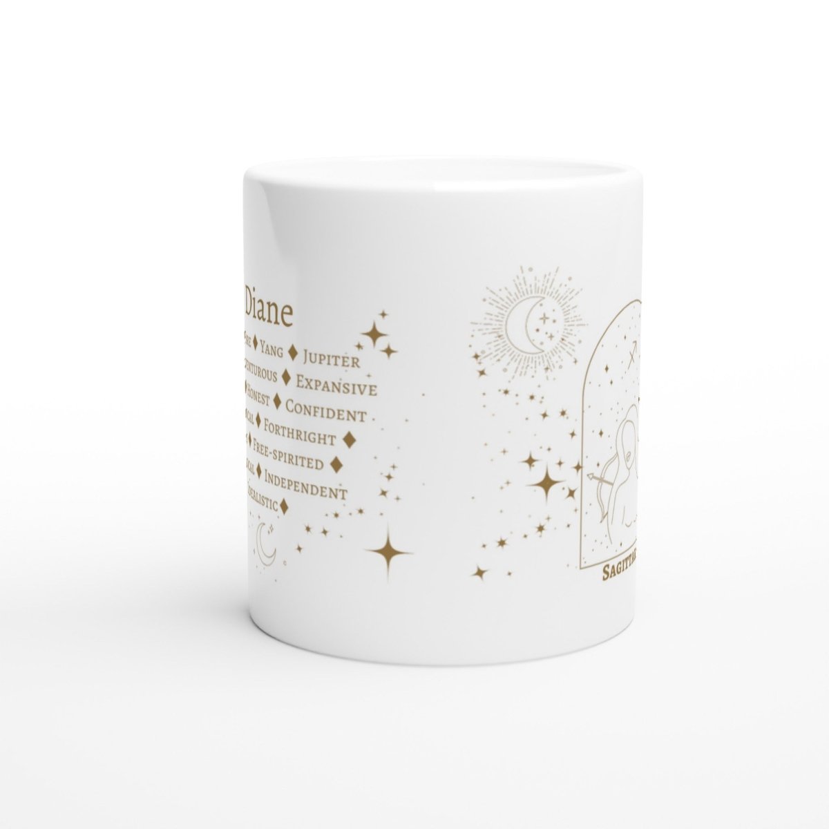 Sagittarius Zodiac Personalized Mug- White 11oz Ceramic Mug - Astrology House