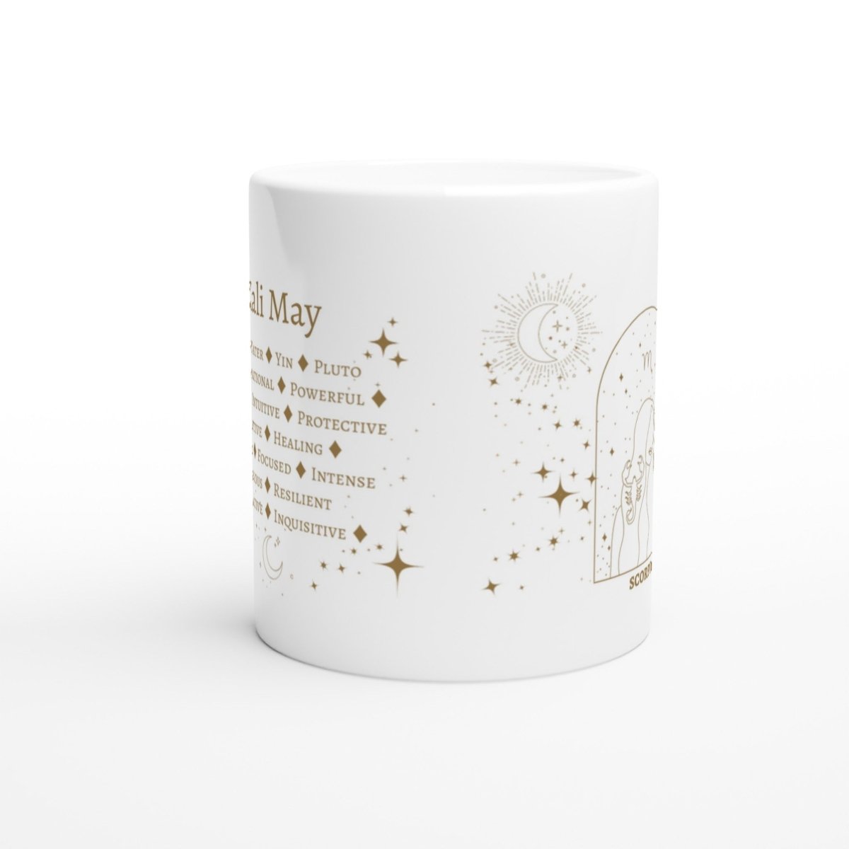 Scorpio Zodiac Personalized Mug - White 11oz Ceramic Mug - Astrology House